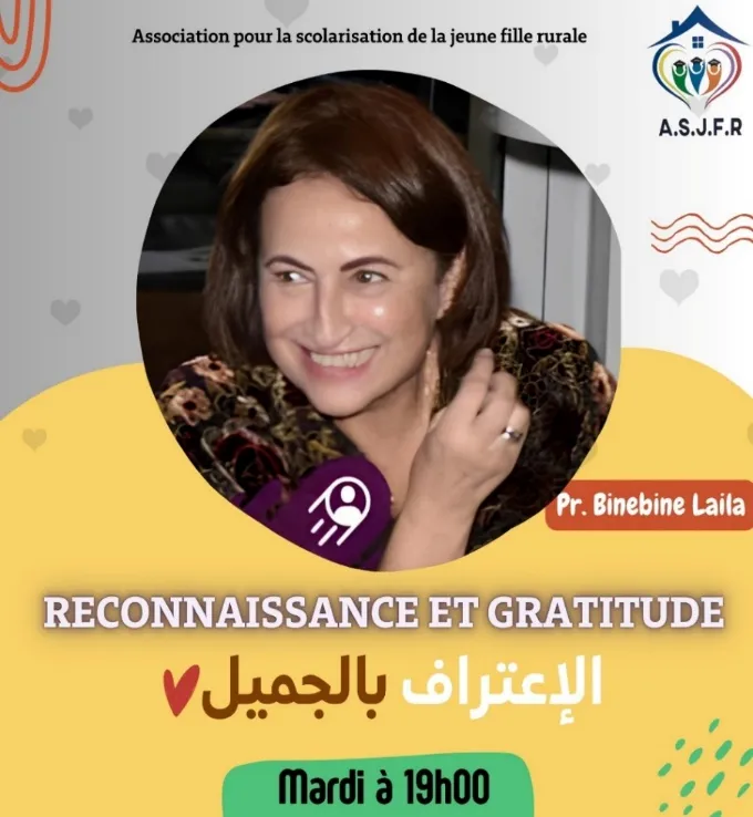 Affiche de la soirée « Reconnaissance et gratitude » à l'internat