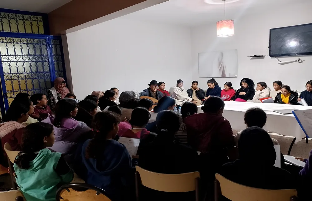Cours de chant à l'internat