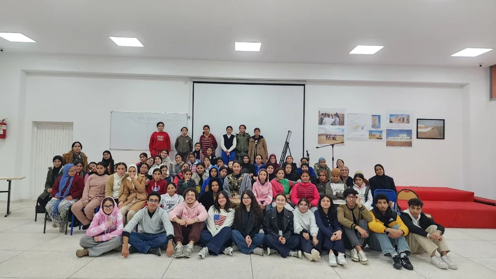 Photo de groupe lors de l'animation éducative de l'UM6P