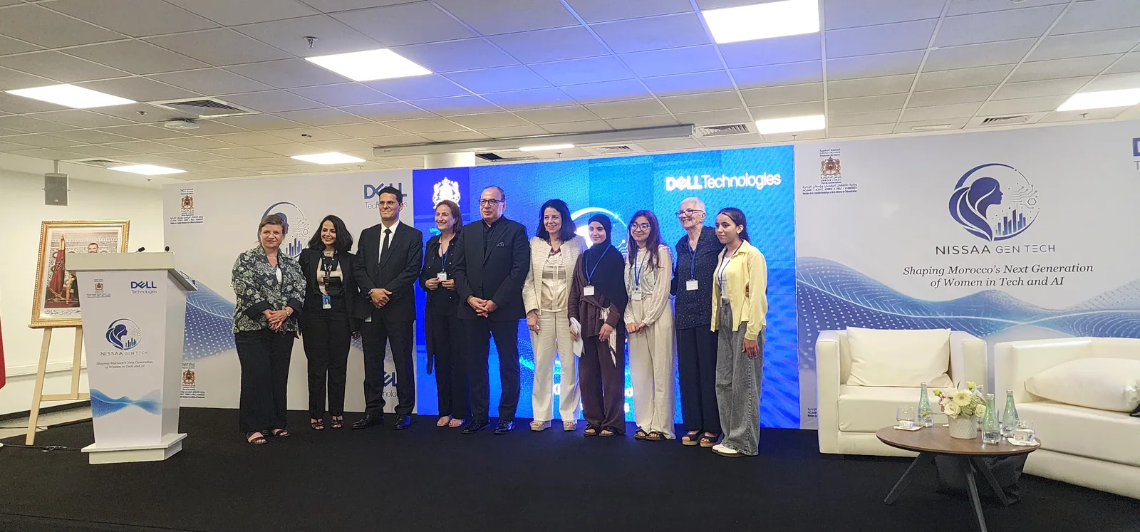Photo officielle de la cérémonie de lancement de Nissaa'Gen Tech chez Dell Technologies