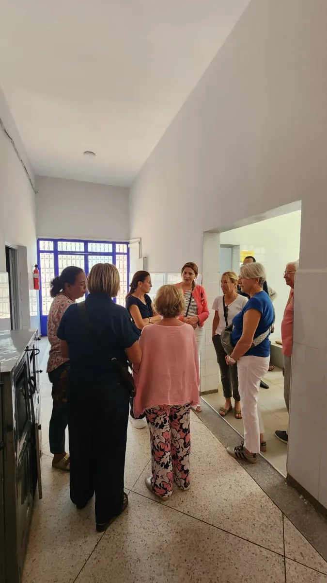 La délégation Soroptimist dans les locaux de l'internat